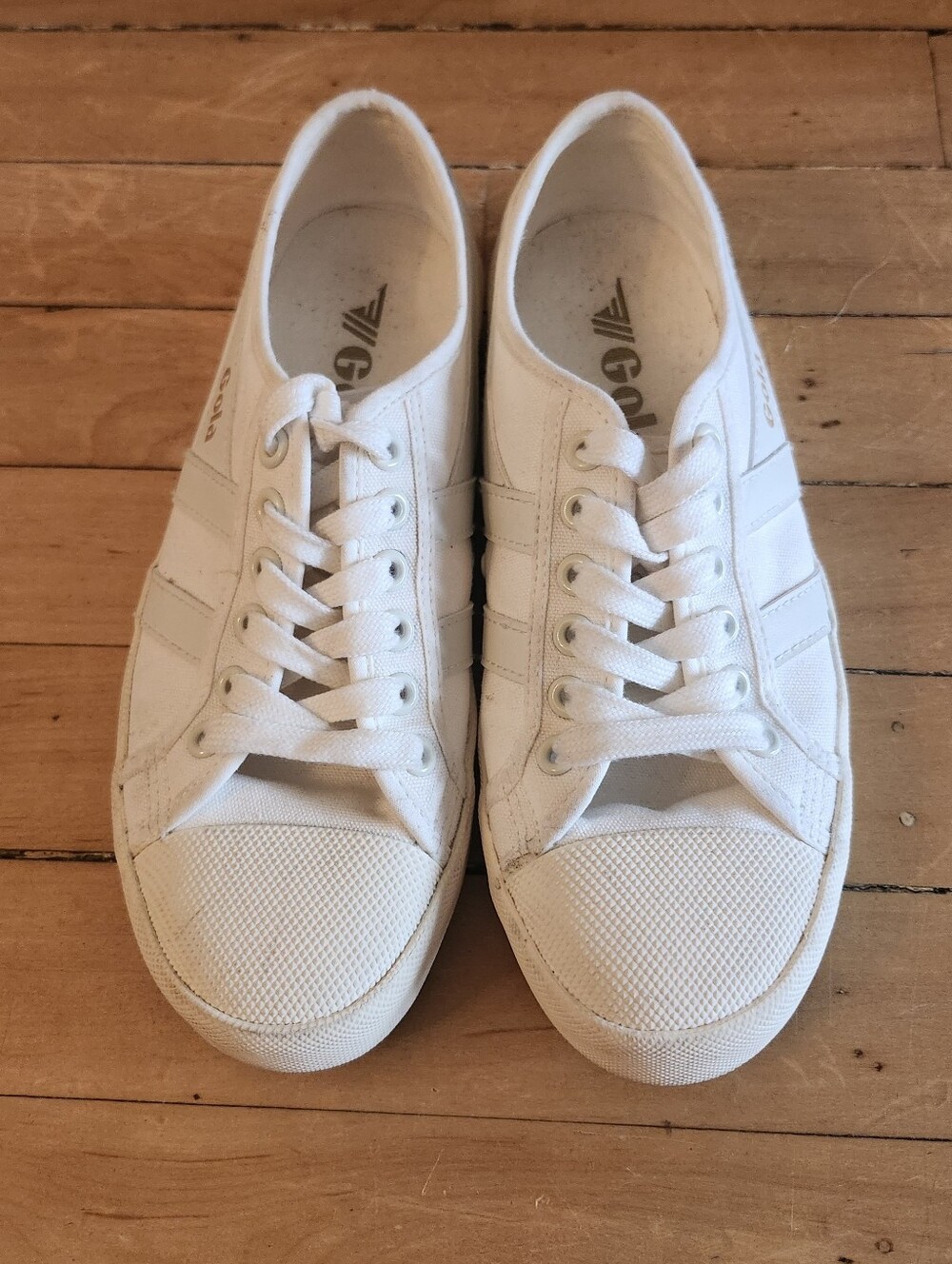 Gola Coaster (Style CLA174) Classic Canvas Sneaker, Size 6, Off-white - Picture 2 of 11